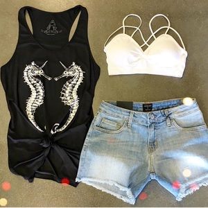 Just Black brand jeans shorts from local boutique